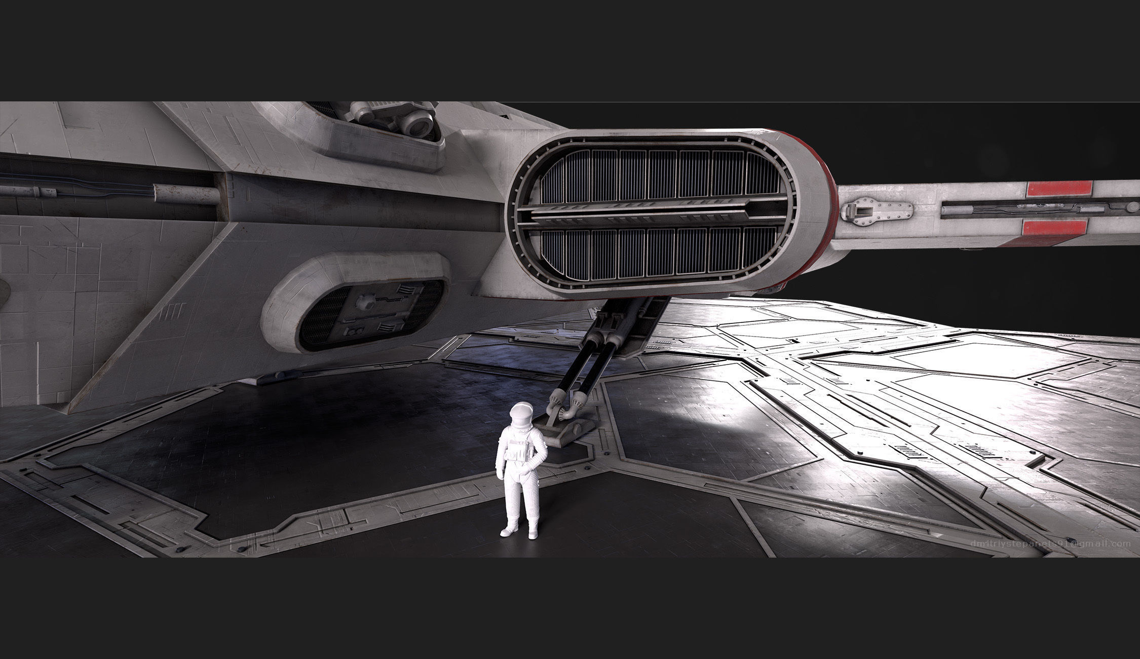 Rebel special forces star ship Low-poly 3D model_6