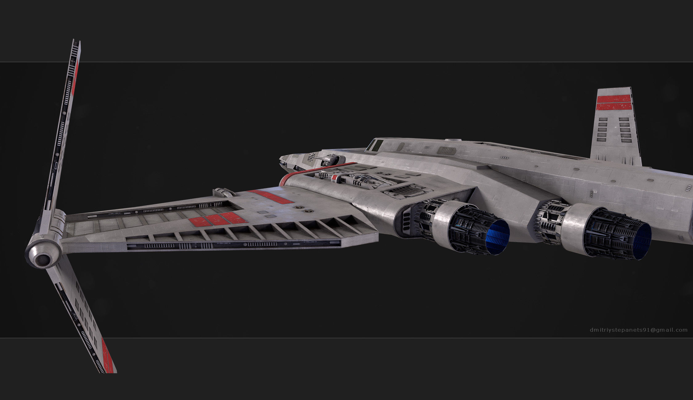 Rebel special forces star ship Low-poly 3D model_20