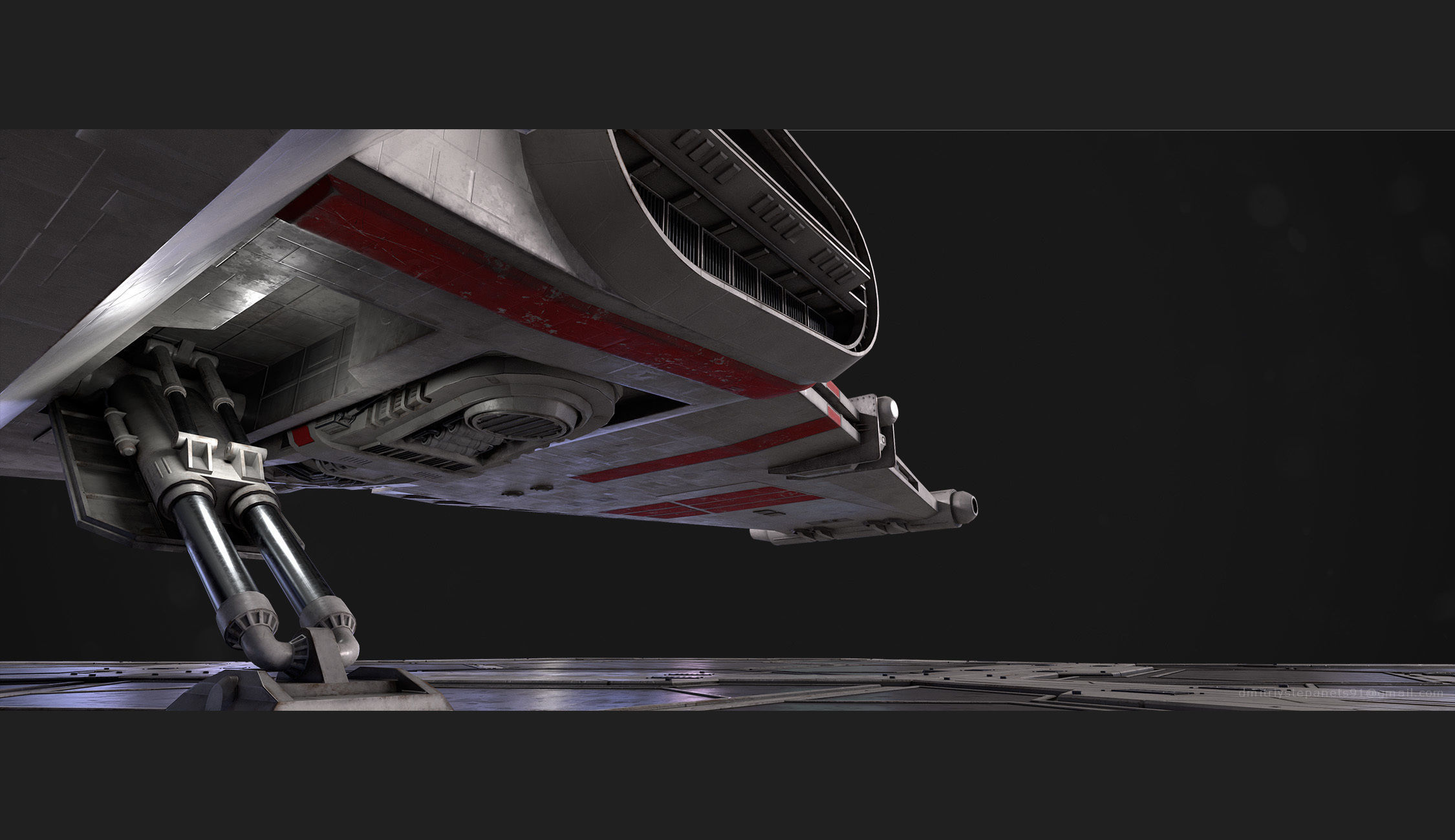 Rebel special forces star ship Low-poly 3D model_8