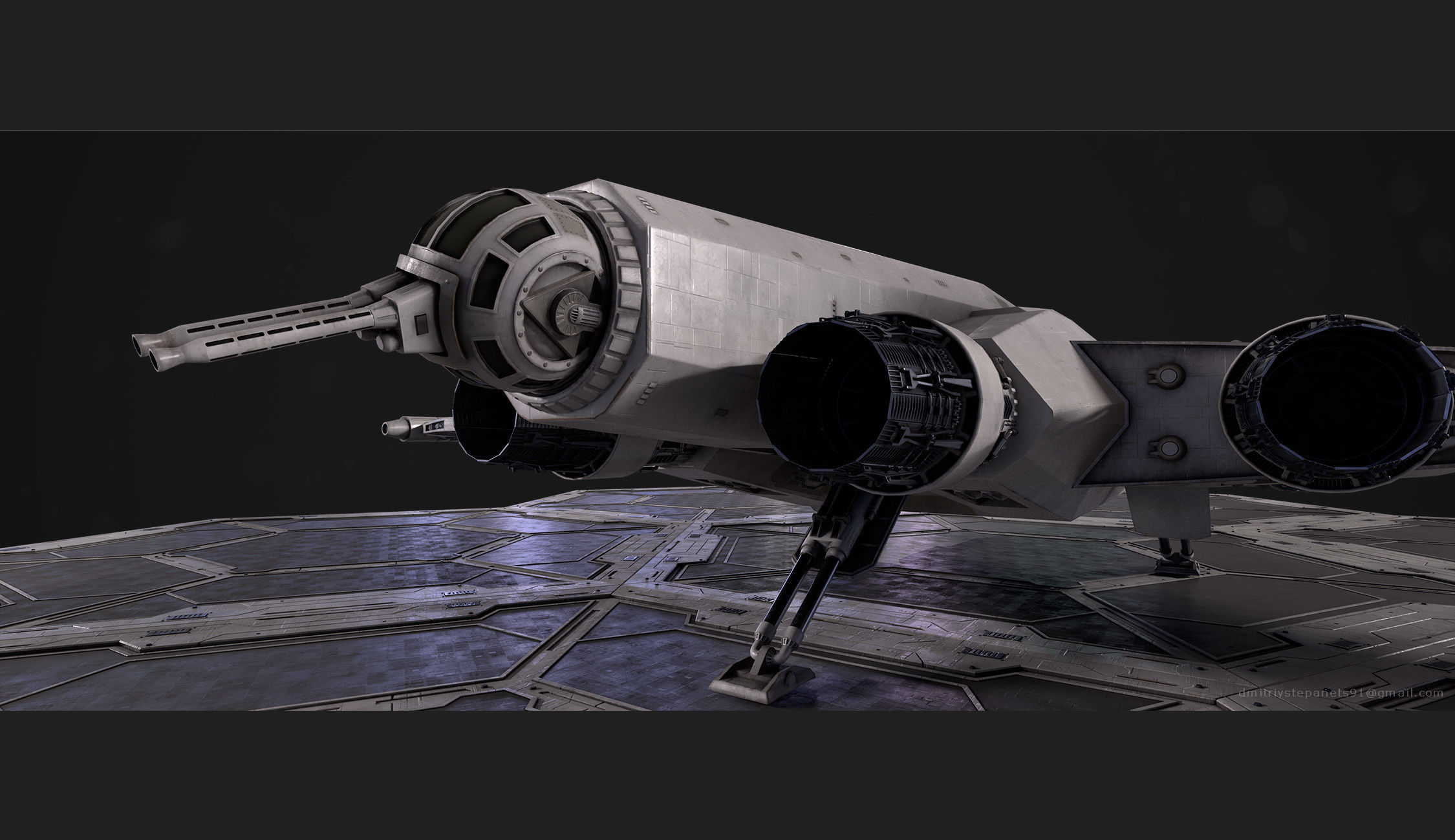 Rebel special forces star ship Low-poly 3D model_14