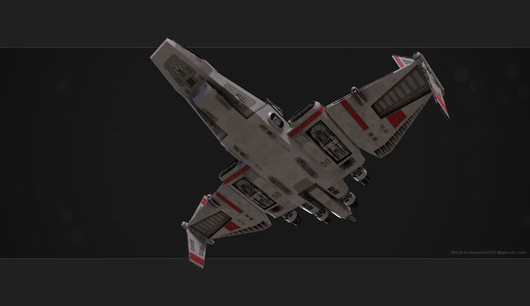 Rebel special forces star ship Low-poly 3D model_18