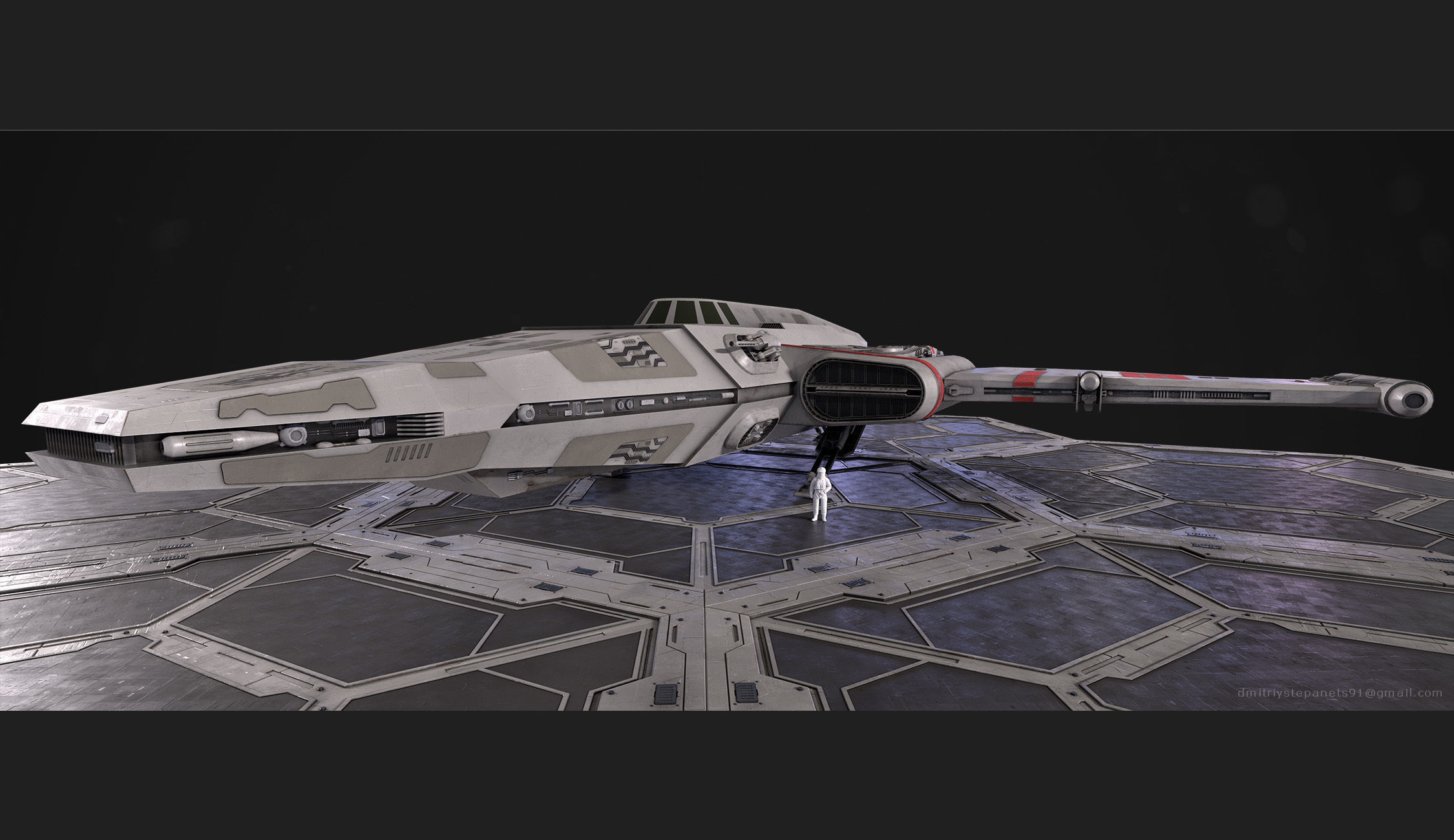 Rebel special forces star ship Low-poly 3D model_5