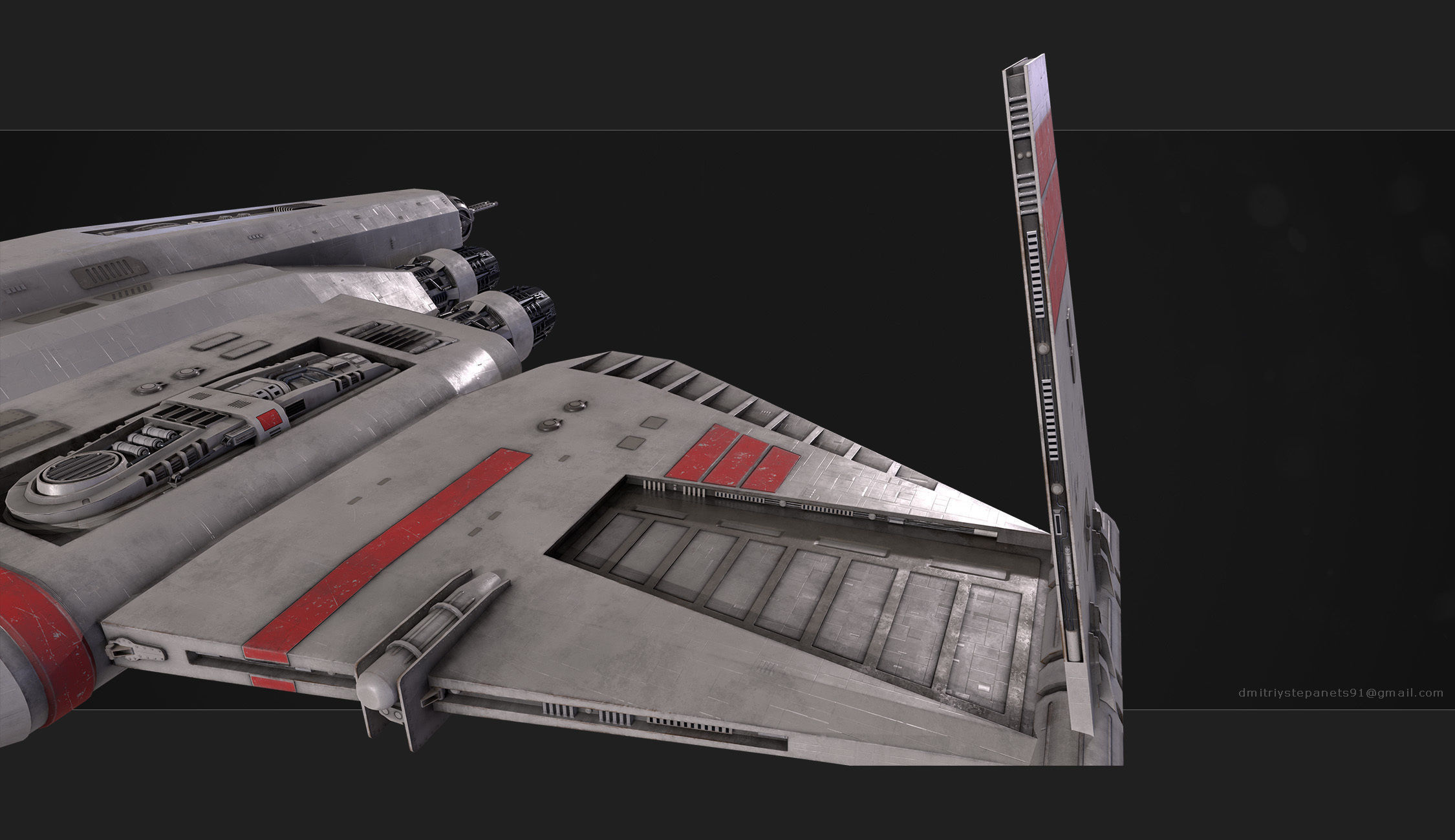 Rebel special forces star ship Low-poly 3D model_19