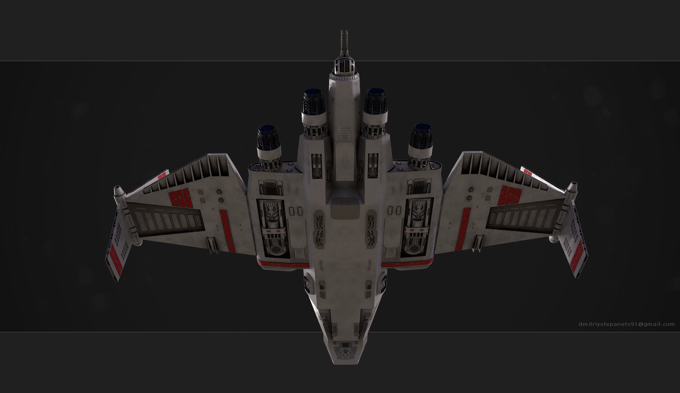 Rebel special forces star ship Low-poly 3D model_23