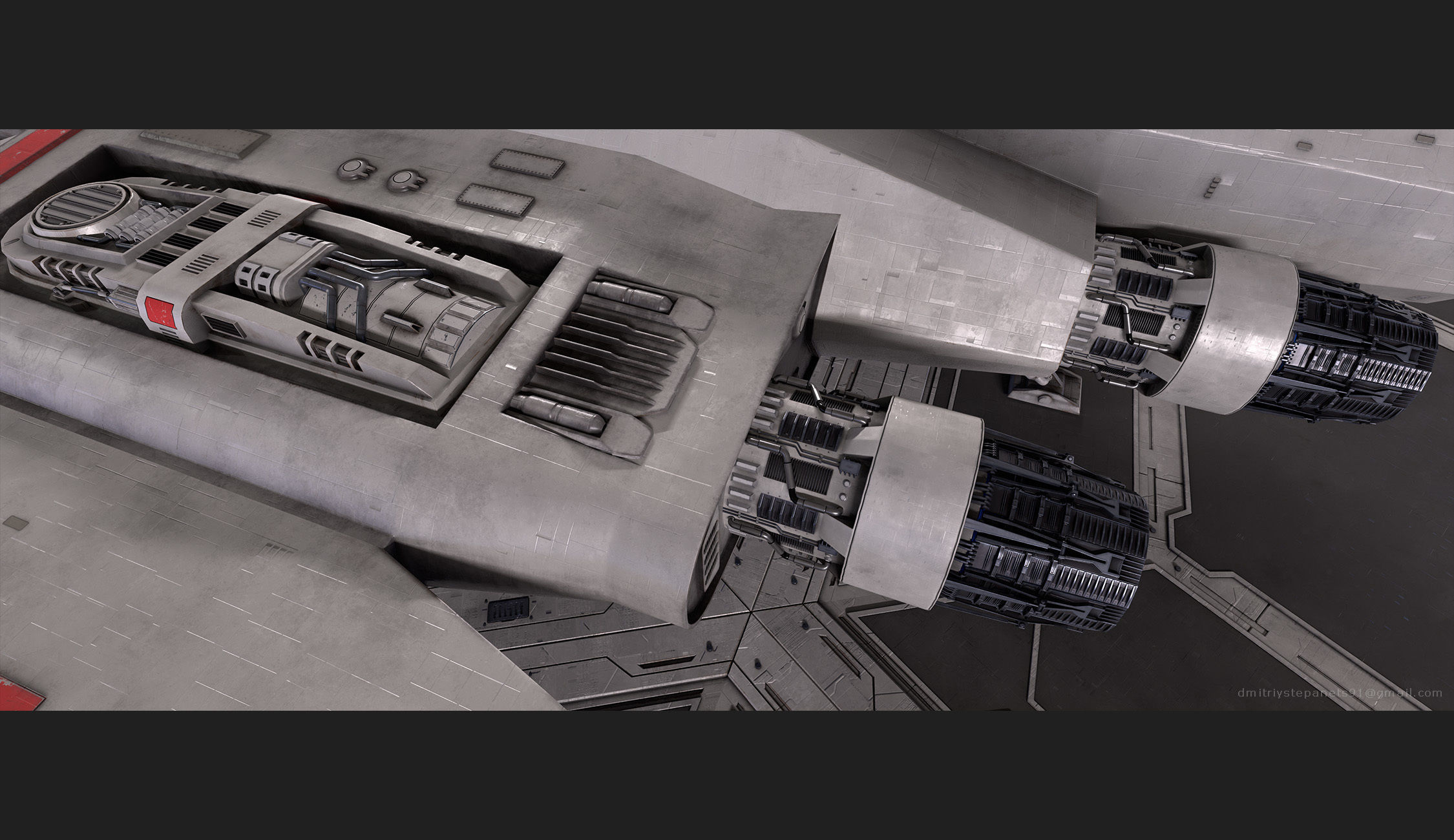 Rebel special forces star ship Low-poly 3D model_12