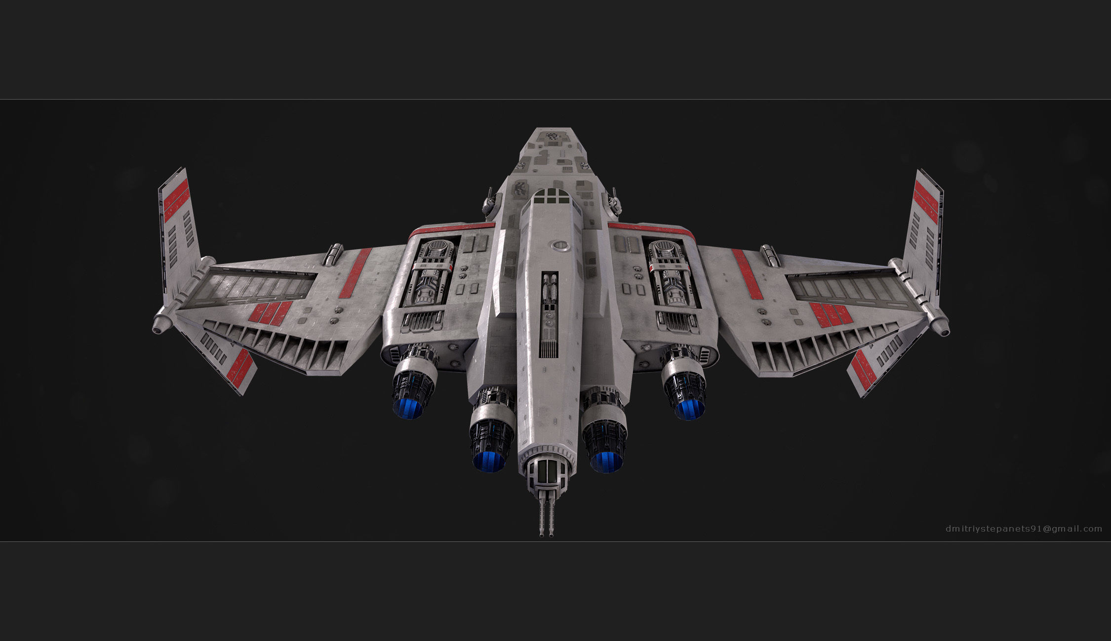 Rebel special forces star ship Low-poly 3D model_21