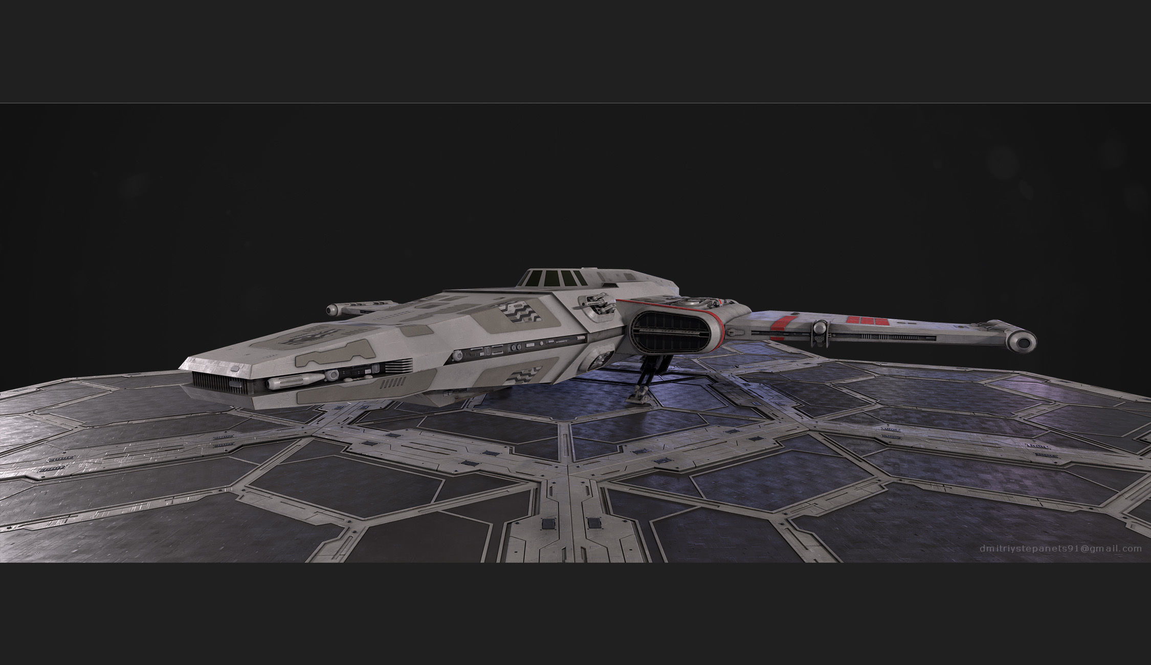 Rebel special forces star ship Low-poly 3D model_4