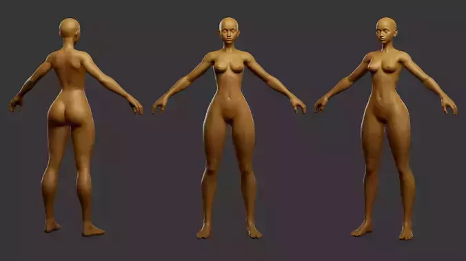 Female Semirealism Basemesh