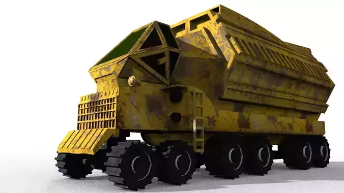 sci-fi  transporter truck orginal design hq printable 3D model