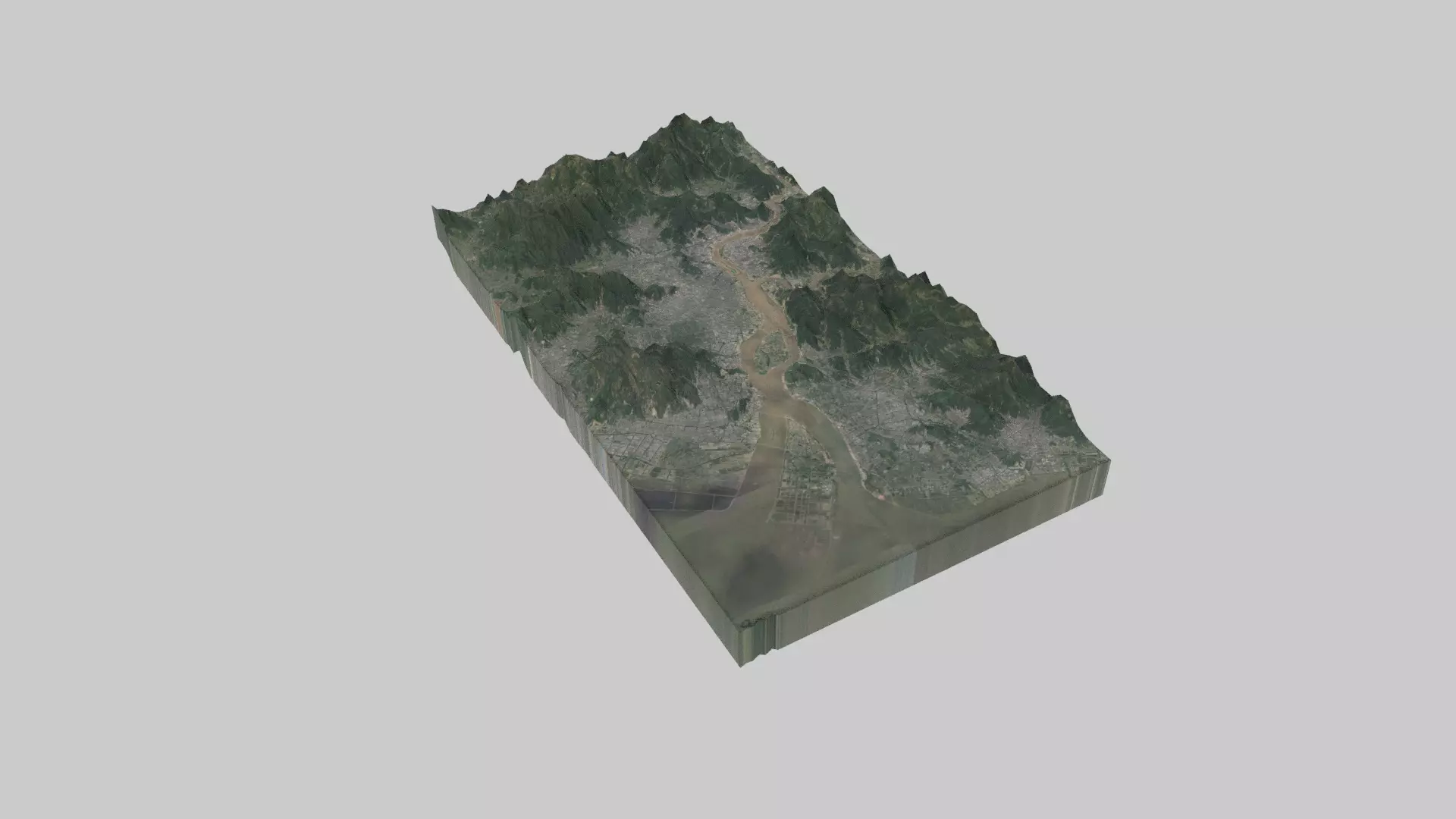 Wenzhou City Low-poly 3D model