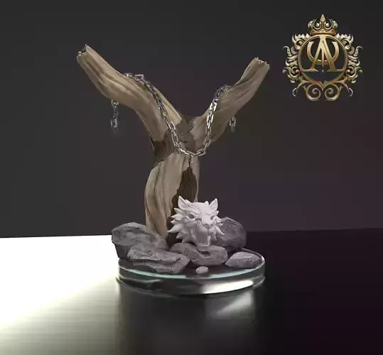 Wolf Medallion3 3D print model