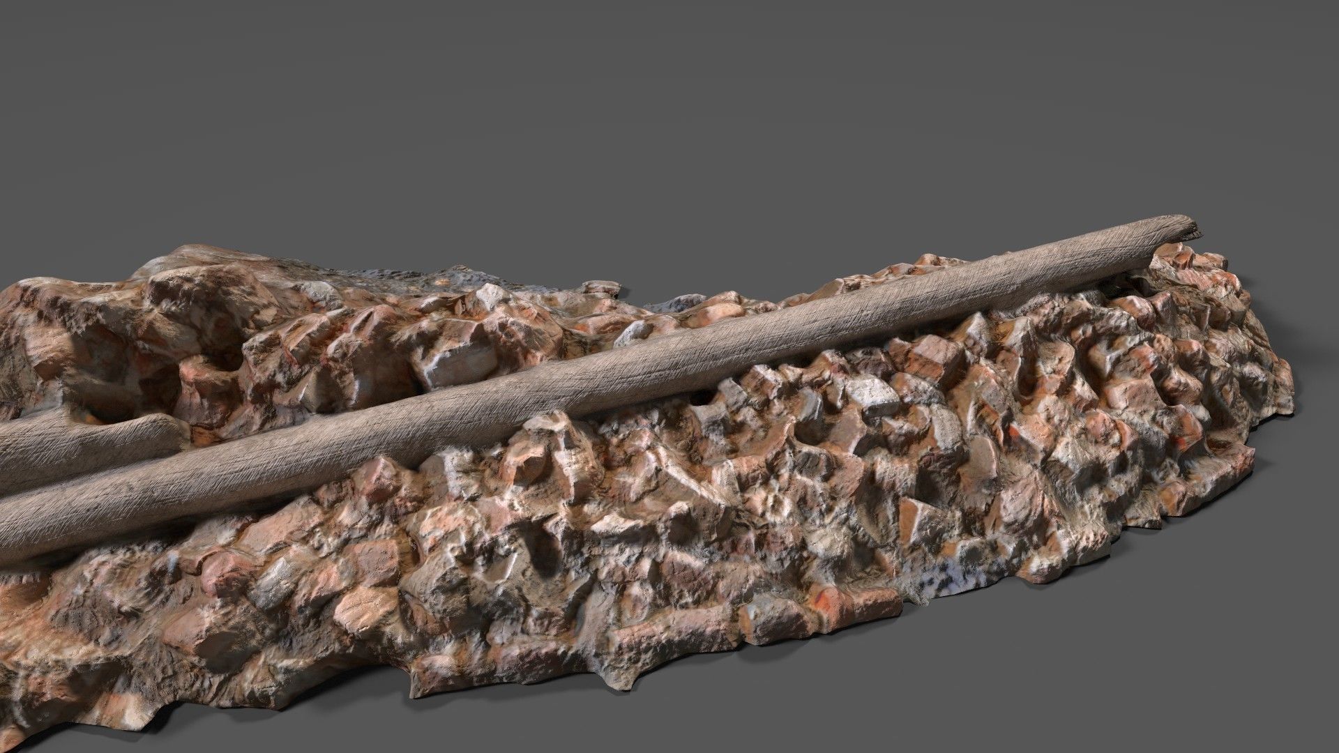 Debris Low-poly 3D model_2