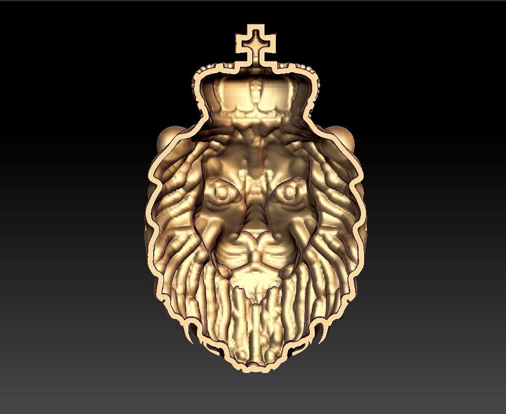 LION KIG PENDENT 3D print model_3