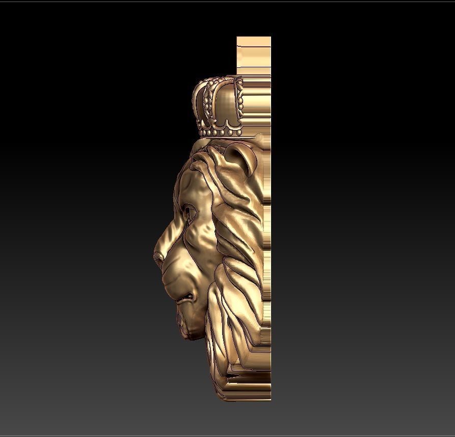 LION KIG PENDENT 3D print model_2