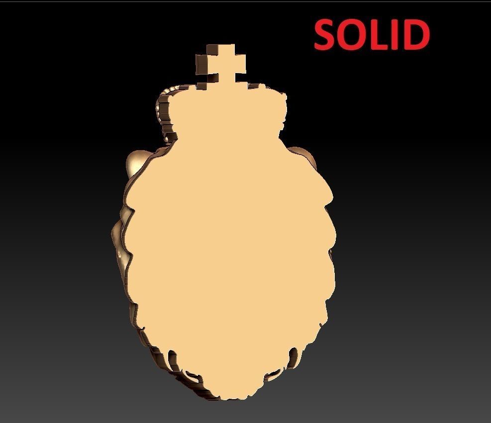 LION KIG PENDENT 3D print model_6