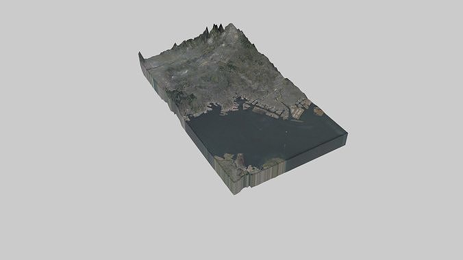 Yokohama City Low-poly 3D model
