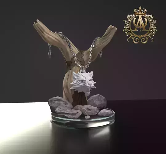 Wolf Medallion5 3D print model