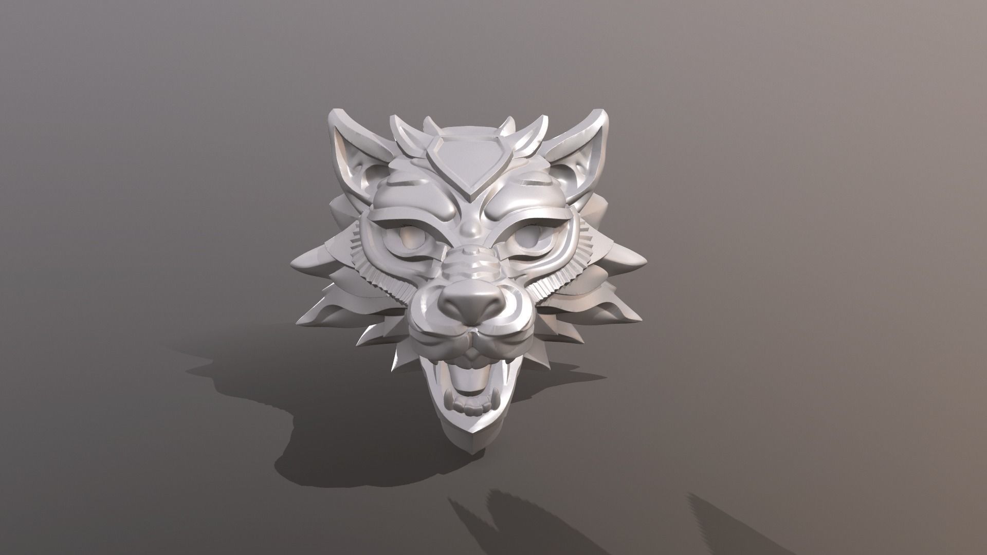 Wolf Medallion5 3D print model_5
