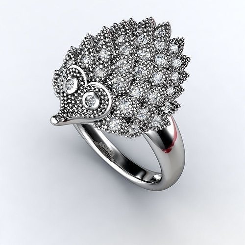porcupine ring 3D print model