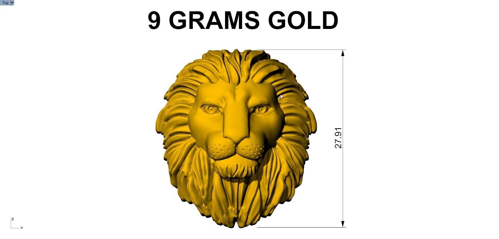 LION PENDENT 3D print model_6