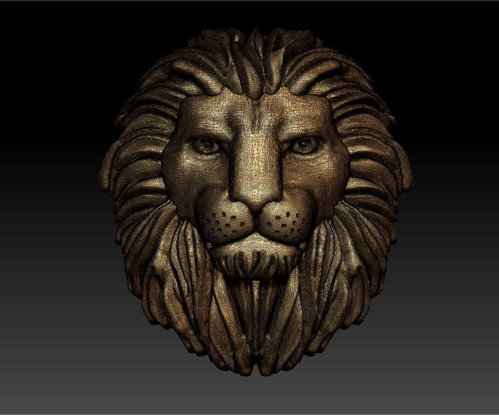 LION PENDENT 3D print model_4