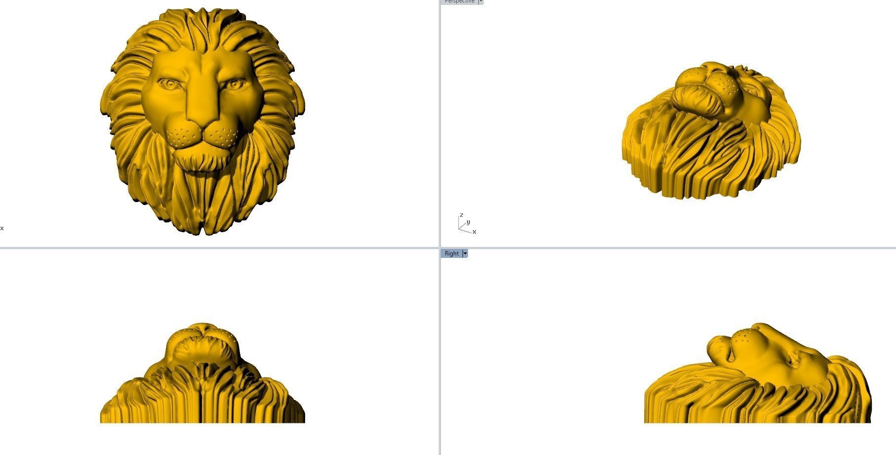 LION PENDENT 3D print model_3