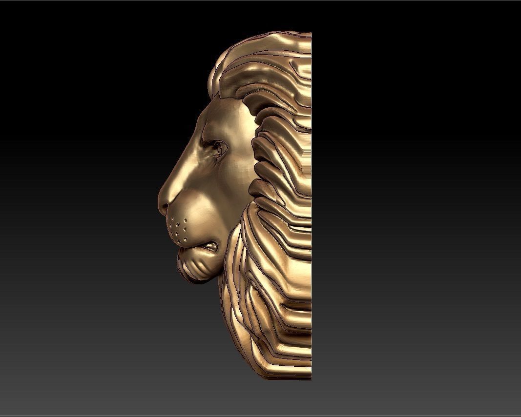LION PENDENT 3D print model_9