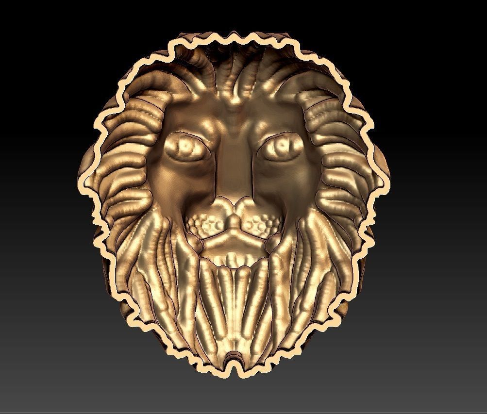 LION PENDENT 3D print model_1