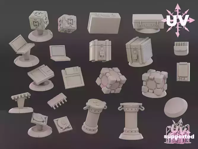 star grave loot tokens 3D print model