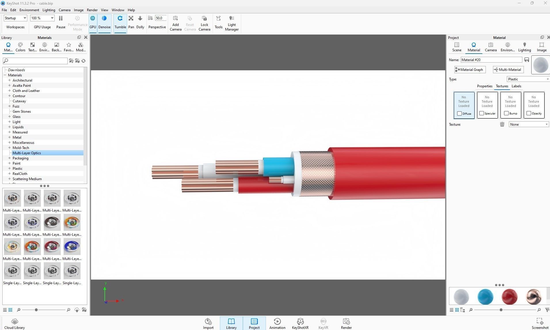 Cable Low-poly 3D model_13