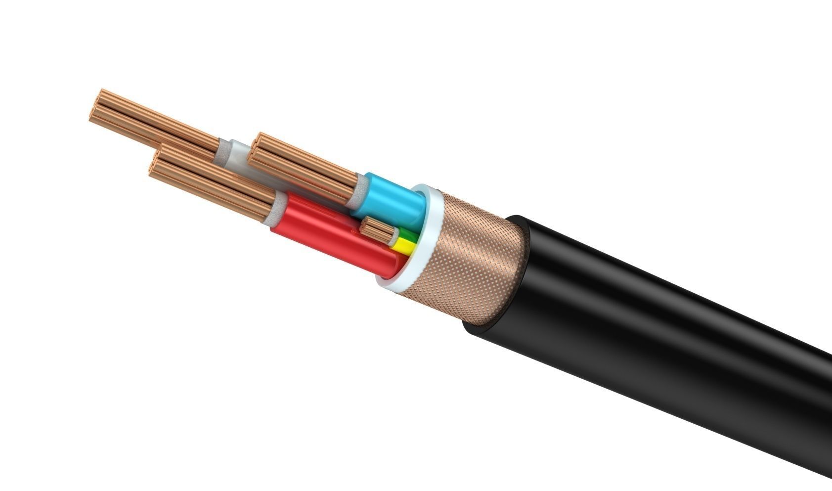 Cable Low-poly 3D model_2