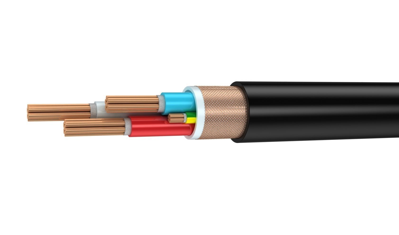 Cable Low-poly 3D model_1