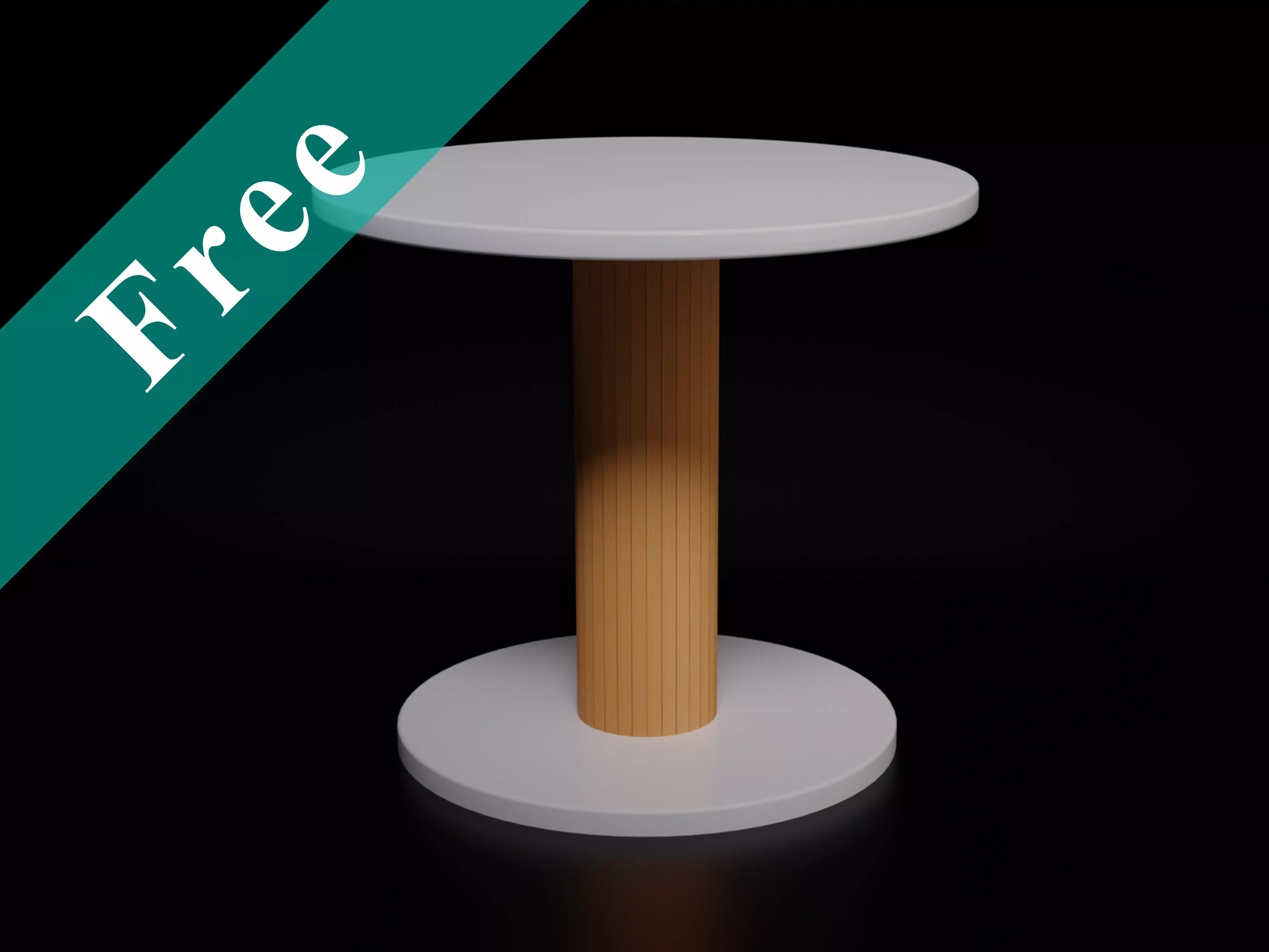 Mid-century Modern Round Table Free 3D model