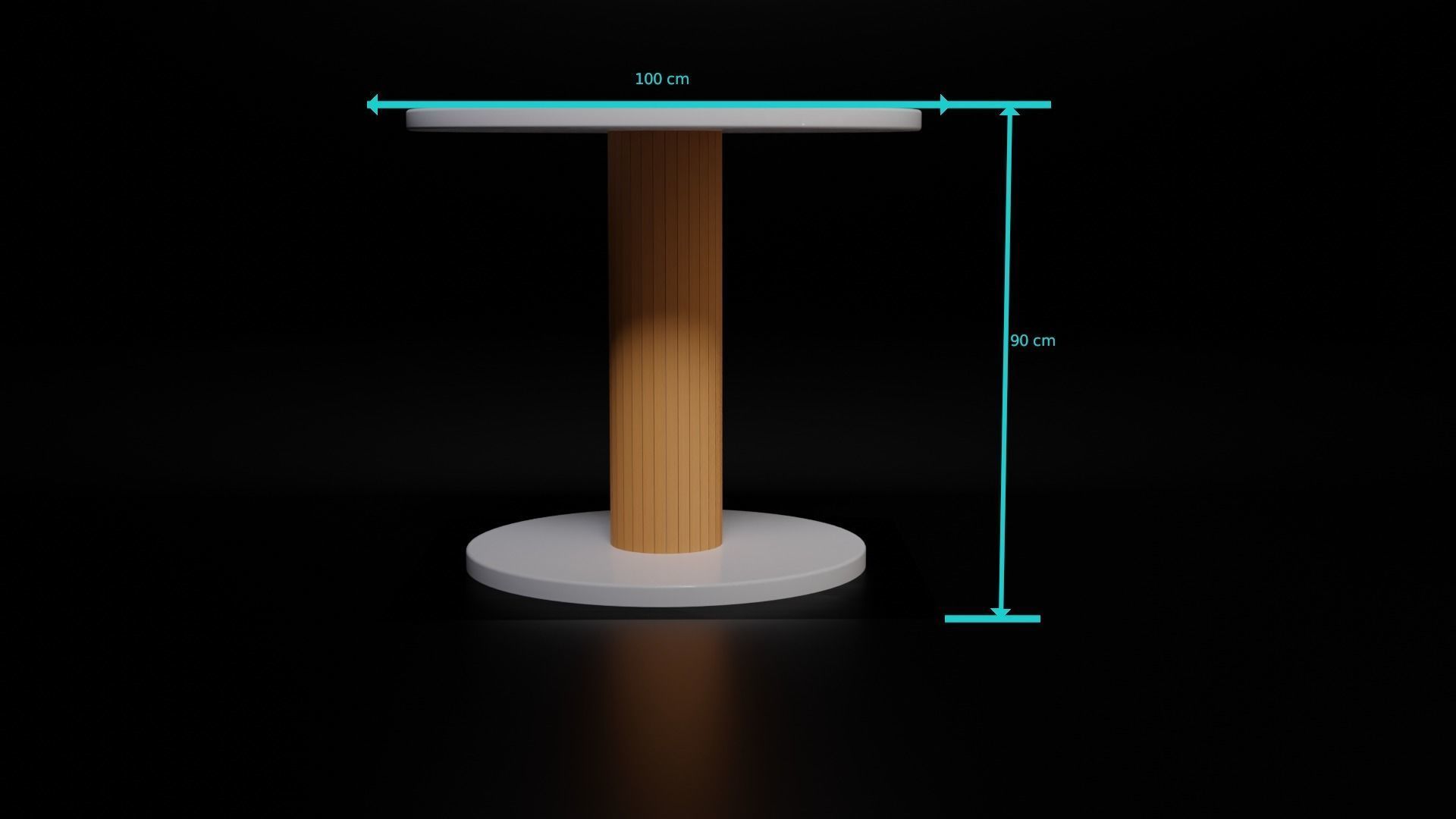Mid-century Modern Round Table free 3D model | CGTrader