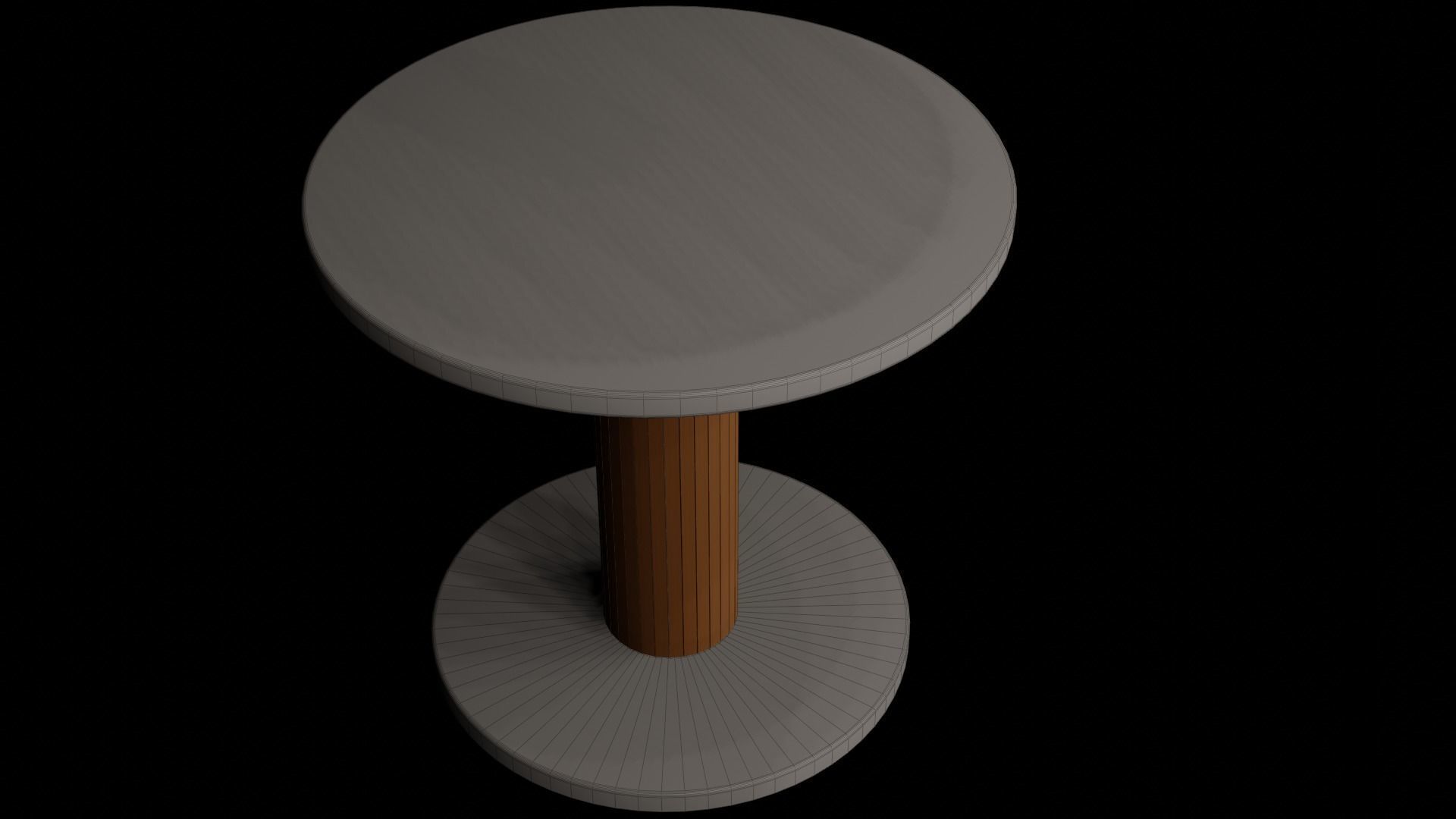 Mid-century Modern Round Table free 3D model | CGTrader