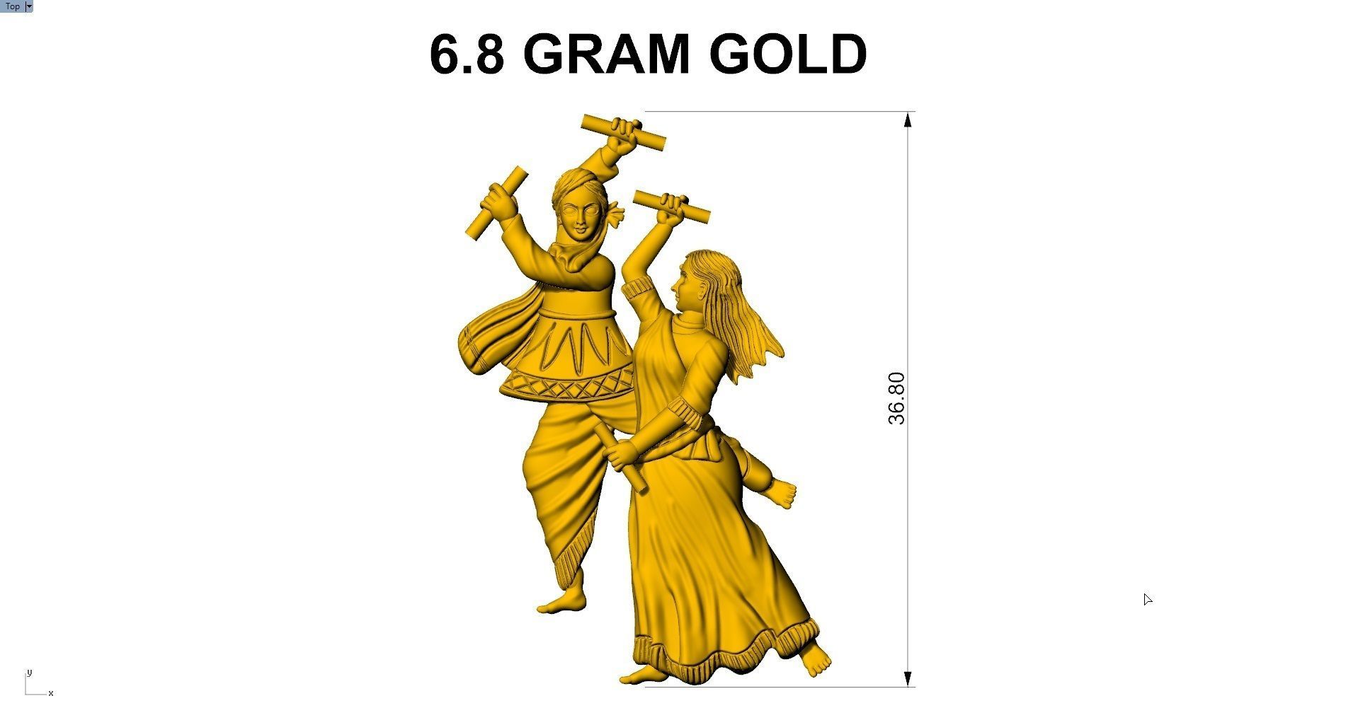 DHANDIYA DANCE PENDENT 3D print model_5