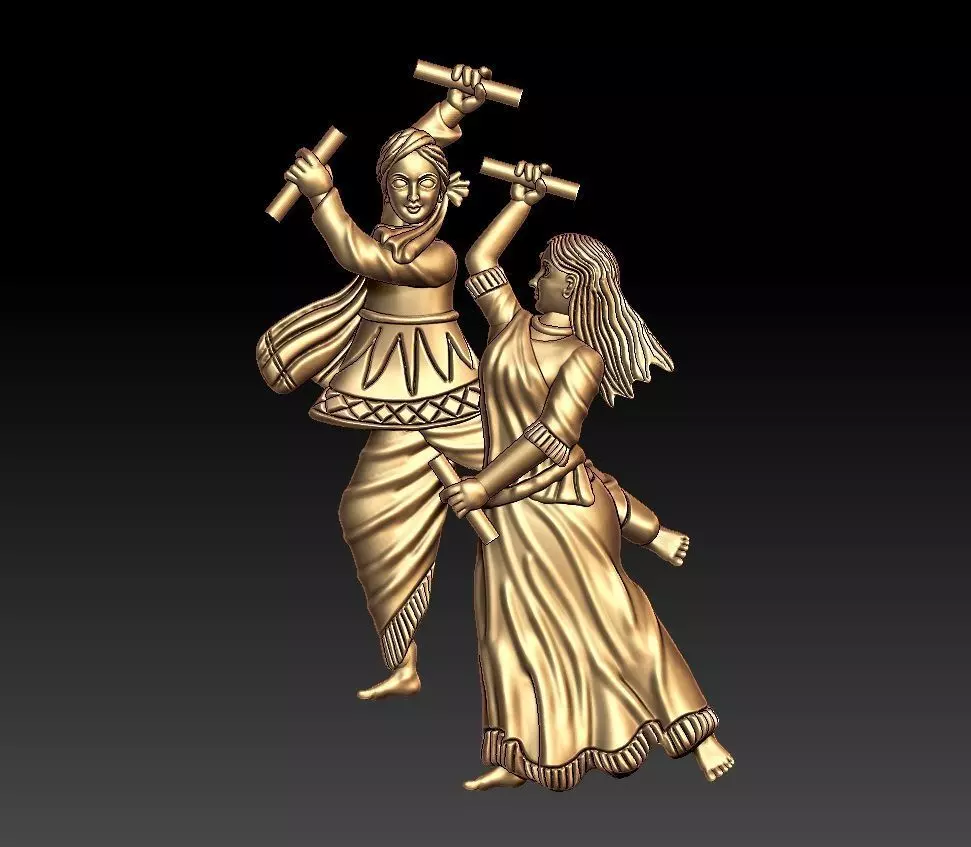 DHANDIYA DANCE PENDENT 3D print model_0