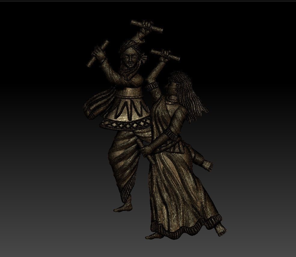 DHANDIYA DANCE PENDENT 3D print model_3