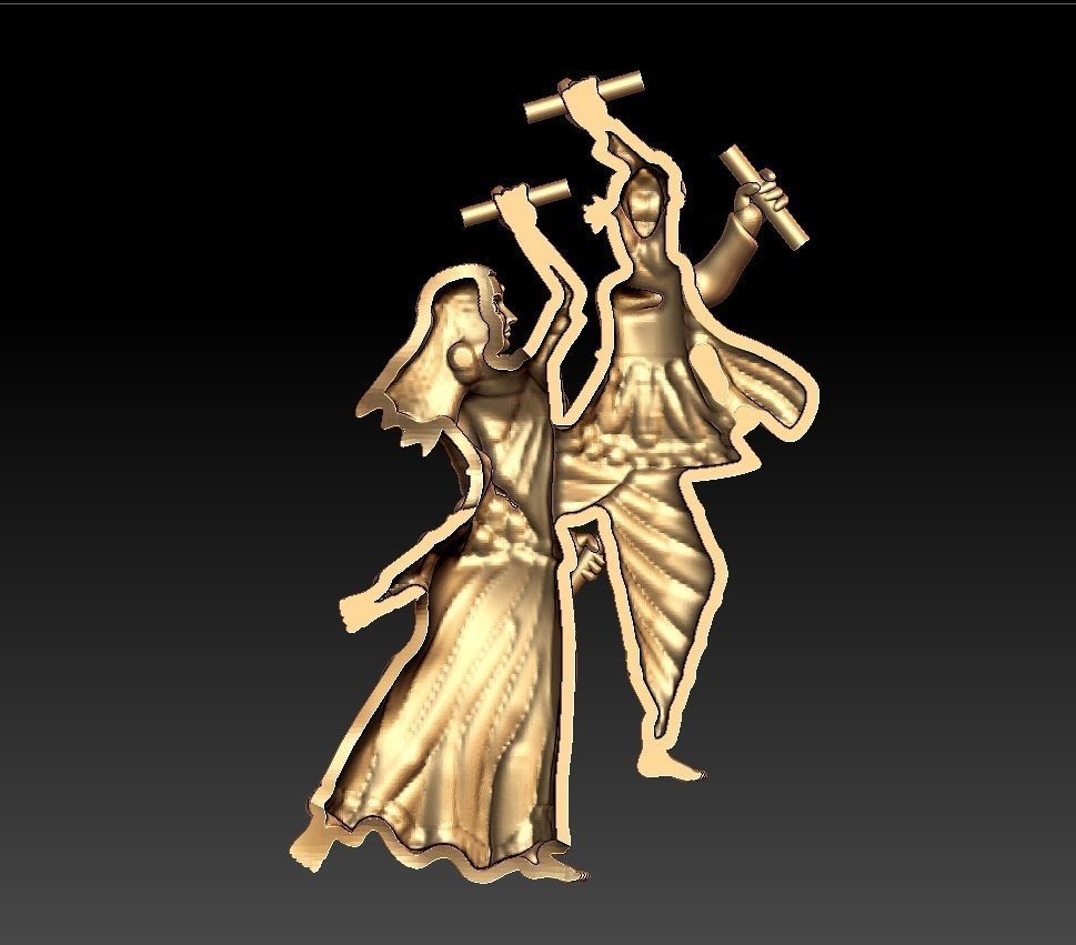 DHANDIYA DANCE PENDENT 3D print model_9