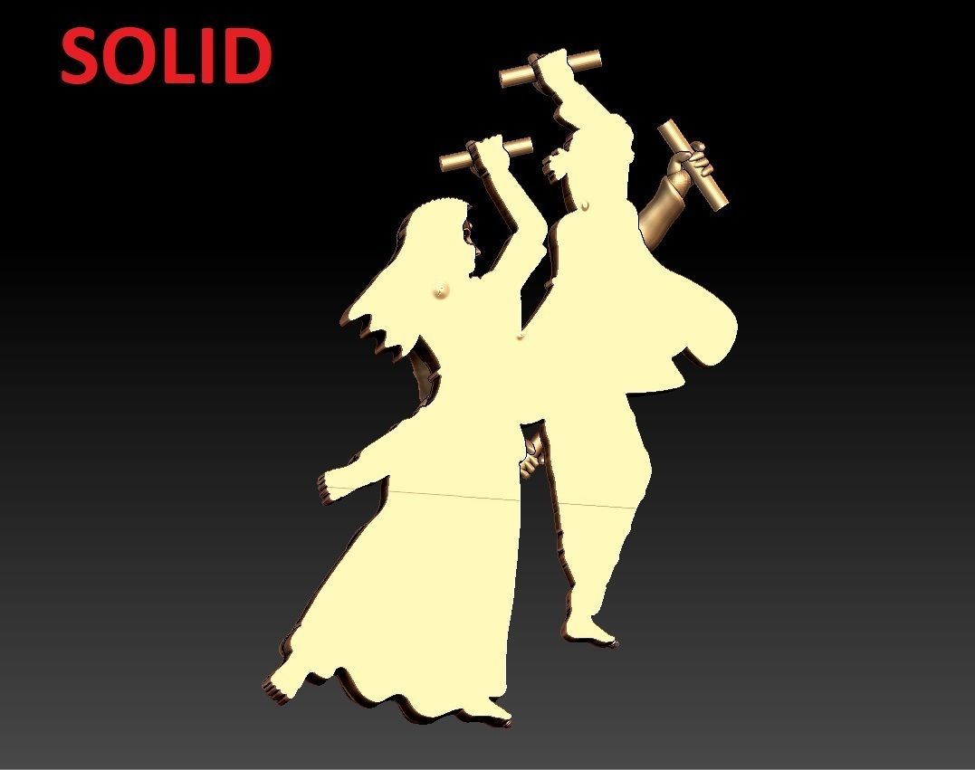 DHANDIYA DANCE PENDENT 3D print model_4