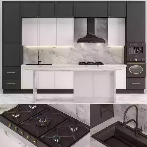 Kitchen smeg black