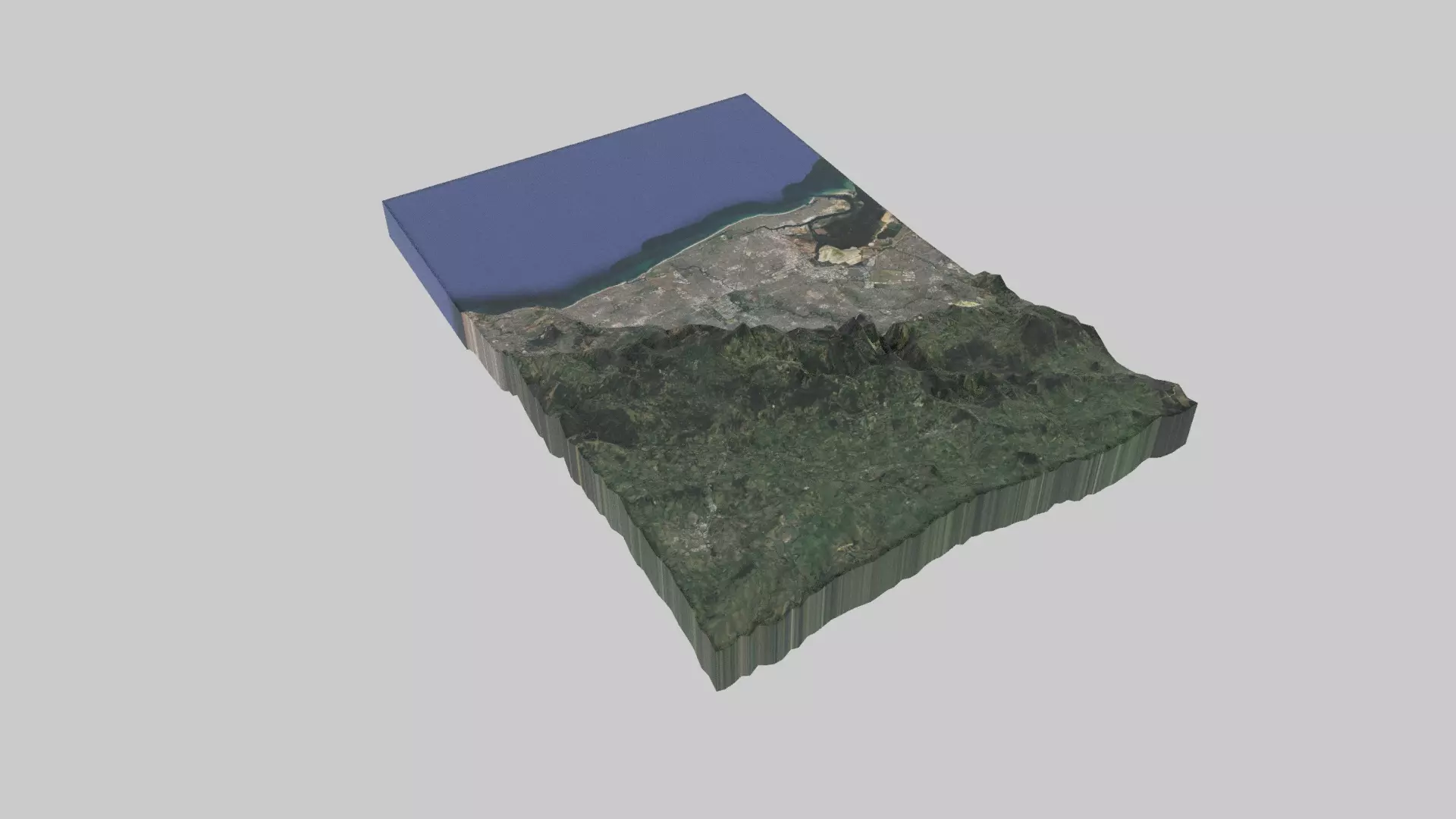 Adelaide City Low-poly 3D model
