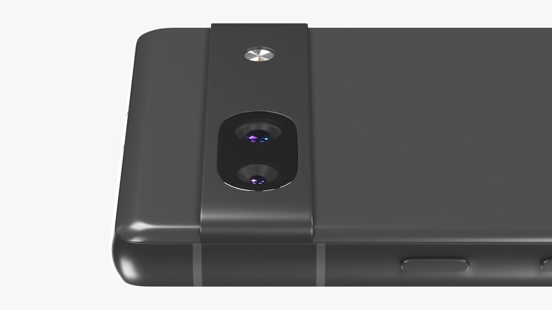 Google Pixel 7a Charcoal Low-poly 3D model_5