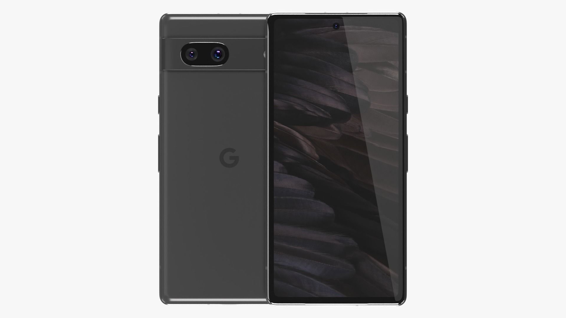 Google Pixel 7a Charcoal Low-poly 3D model_1