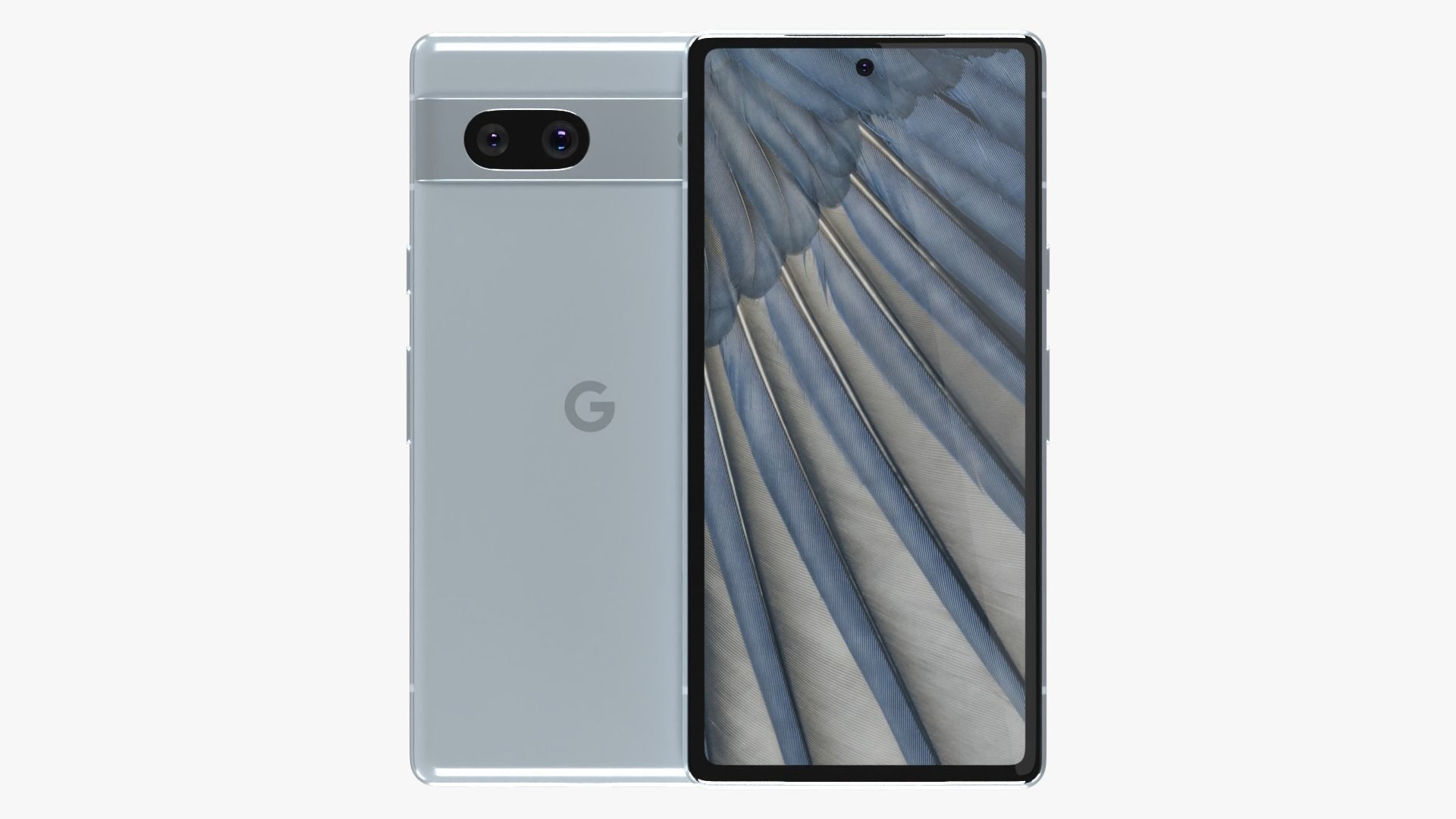 Google Pixel 7a Sea Low-poly 3D model_1