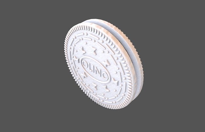 Cookie v2 003 Low-poly 3D model 3