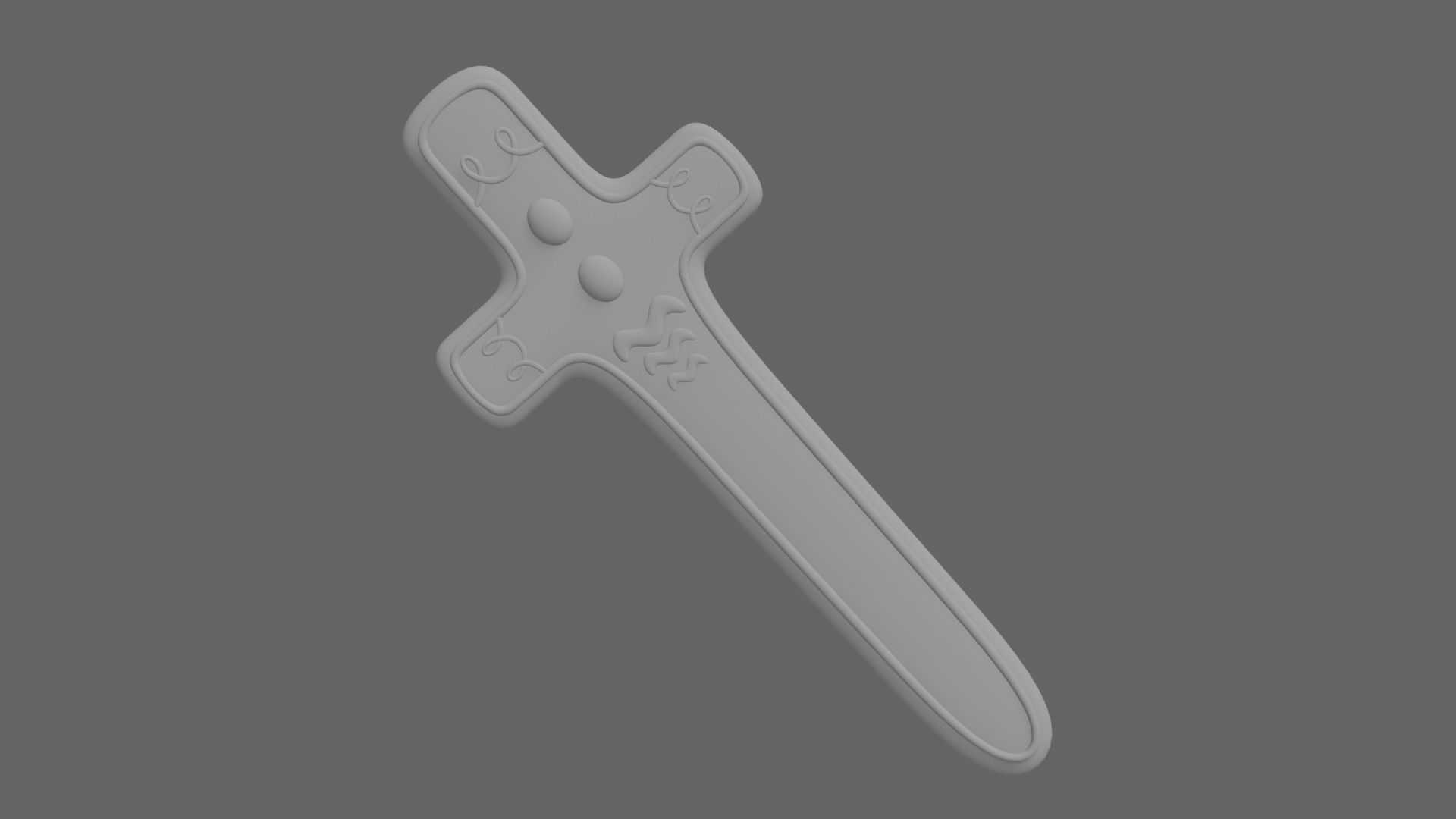Gingerbread Sword Prop 3D model CGTrader