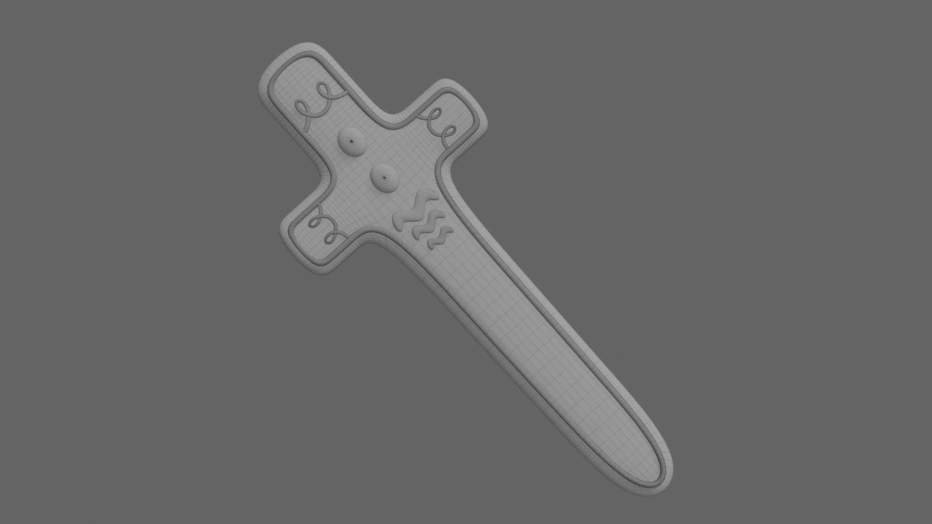 Gingerbread Sword Prop 3D model CGTrader