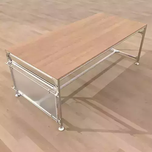 Aluminum table with rich details