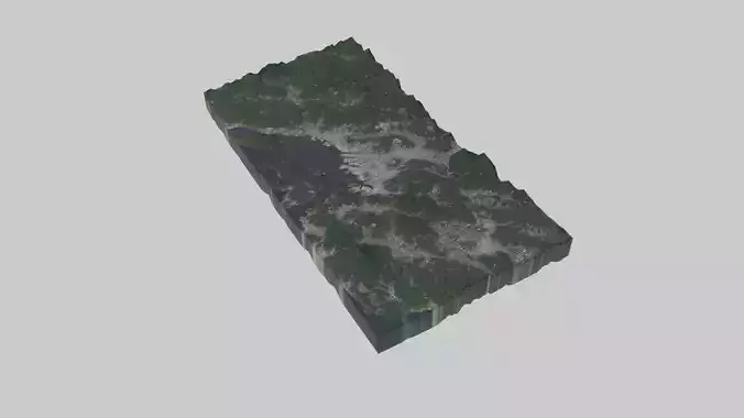 Hiroshima City Low-poly 3D model